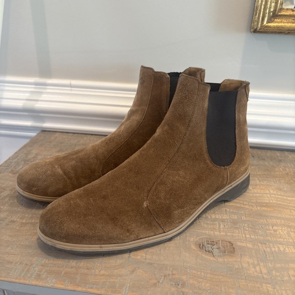 Amberjack Other - Amberjack Chelsea Boot in Grizzly Brown Suede Mens Size 13M Brown